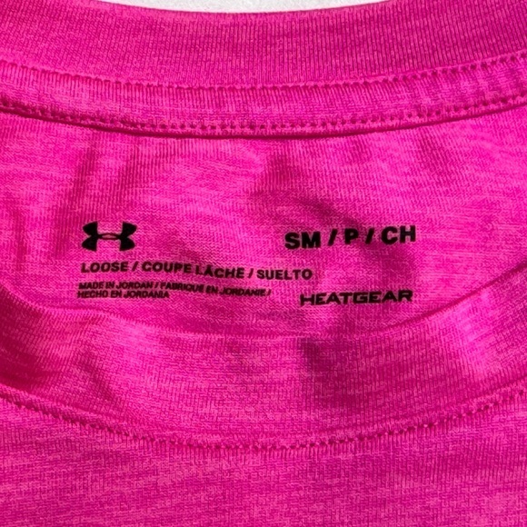 Under Armour Pink HeatGear Short Sleeve Shirt‎ Size Small Women - Picture 4 of 5